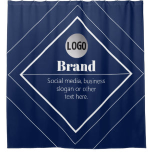 Rideaux De Douche Votre logo et design moderne personnalisable Ble