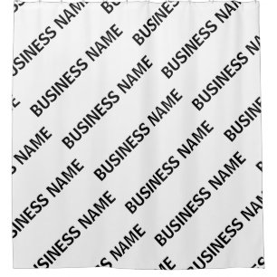 Rideaux De Douche Votre Motif de nom d'entreprise   Noir et blanc