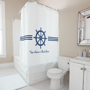 Rideaux De Douche Votre nom ou votre embarcation Navires nautiques R