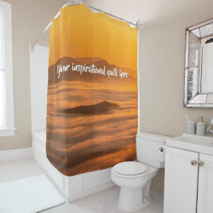 Rideaux De Douche Votre soleil de texte personnalisé au-dessus du pa
