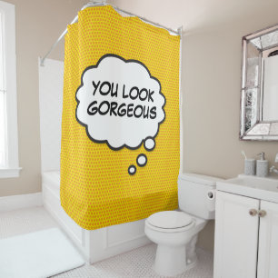 Rideaux De Douche VOUS ÊTES SUPERBE Fun Retro Bande Dessinée Pop Art