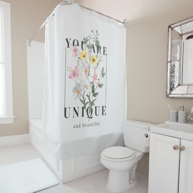 Rideaux De Douche Vous êtes un Slogan floral unique (En situation)