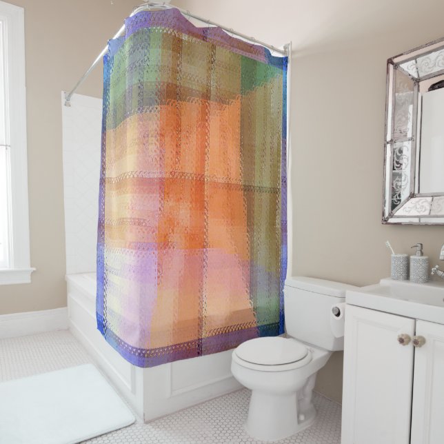 Rideaux De Douche Vue Abstraite (En situation)