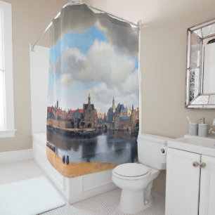 Rideaux De Douche Vue de Delft, Johannes Vermeer