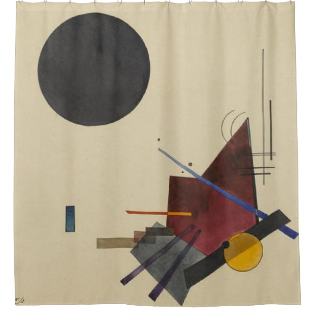 Rideaux De Douche Wassily Kandinsky, Relation noire, 1924 (Devant)