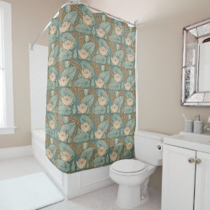 Rideaux De Douche Water Lys Lily Art Nouveau Nature