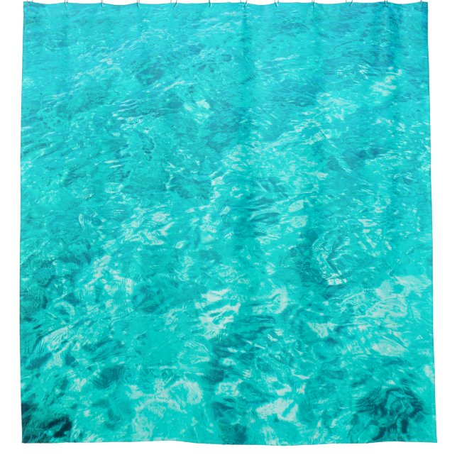 Rideaux De Douche Water pool turquoise background (Devant)
