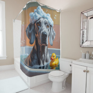 Rideaux De Douche Weimaraner Paresseux Endormi Mignon Drôle
