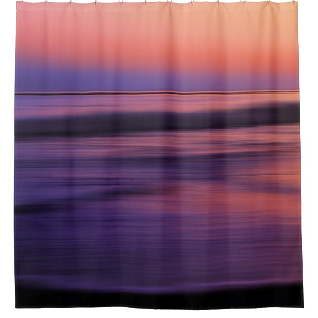 Rideaux De Douche West Coast Sunset Ocean Abstrait (Devant)