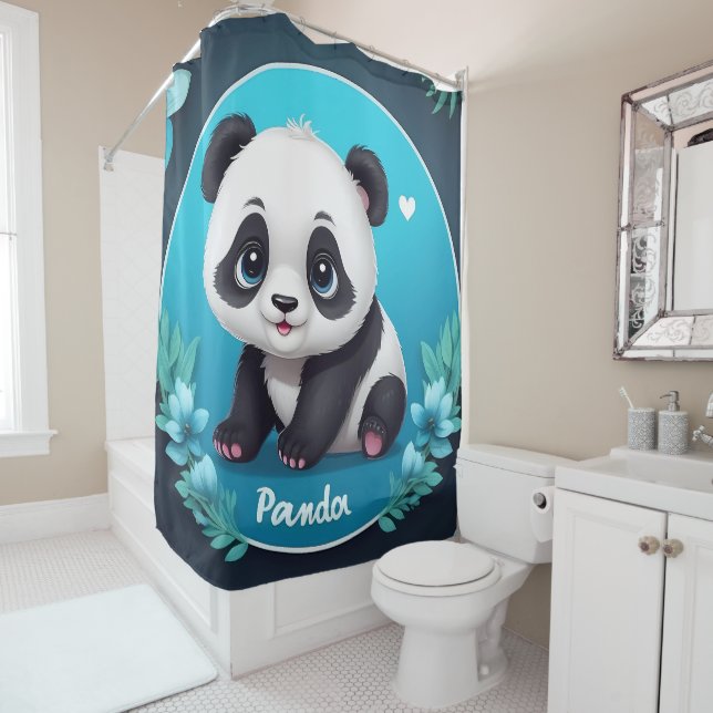 Rideaux De Douche Whimsical Funny Animal Douche Rideaux (En situation)