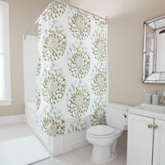 Rideaux De Douche White Dahlia Flower Shower Curtain