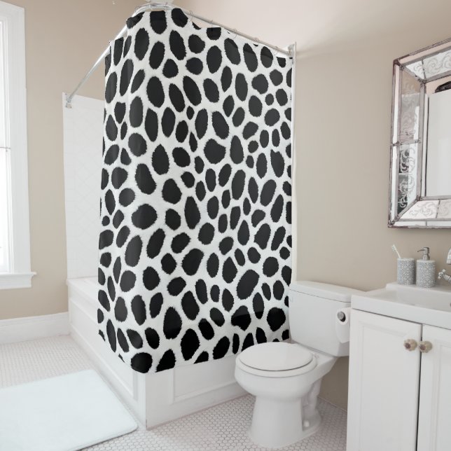 Rideaux De Douche White Leopard Elégante Collection de luxe tendance (En situation)