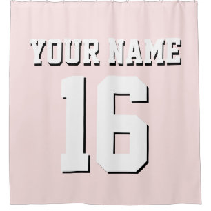 Rideaux De Douche White Sports Jersey Team Jersey
