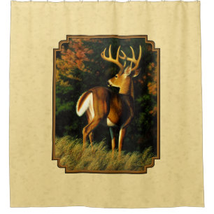 Rideaux De Douche Whitetail Deer Monster Buck Yellow