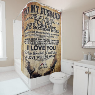 Rideaux De Douche Wife to my Husband Letter Lovely Venin
