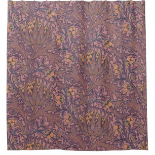 Rideaux De Douche William Morris Artichoke Vin et or
