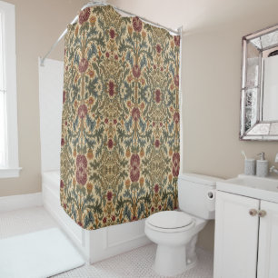 Rideaux De Douche William Morris chardon écossais floral vintage 