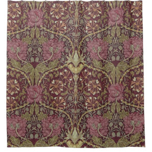 Rideaux De Douche William Morris, chèvrefeuille, floral. motif, art