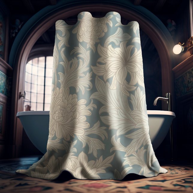 Rideaux De Douche William Morris Chrysanthemum Motif (Créateur téléchargé)
