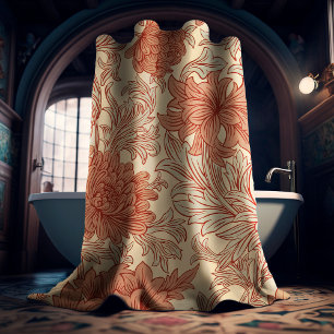 Rideaux De Douche William Morris Chrysanthemum Motif Douche Curtai