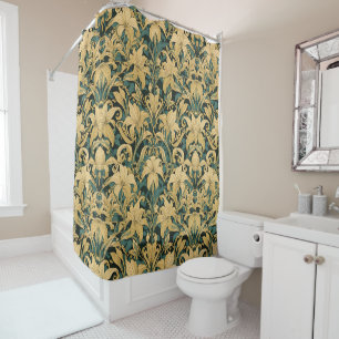 Rideaux De Douche William Morris Golden Lily Vintage Préraphaélite