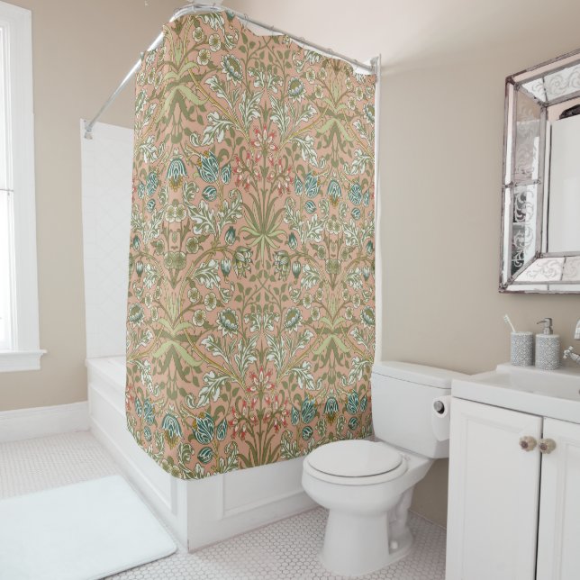 Rideaux De Douche William Morris Hyacinth Flower Rose Art (En situation)