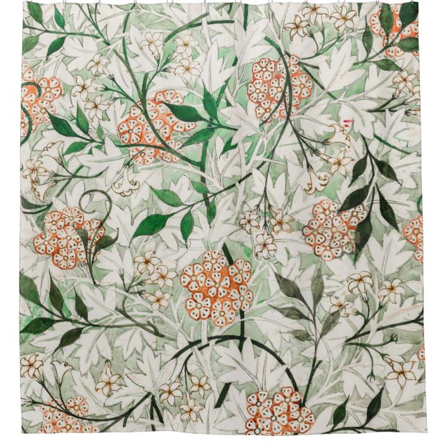 Rideaux De Douche William Morris Jardin de Jasmin Fleur Classique (Devant)