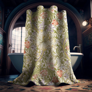 Rideaux De Douche William Morris Lily Art Nouveau Motif Floral Sho