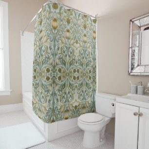 Rideaux De Douche William Morris Lily et Grenade motif floral