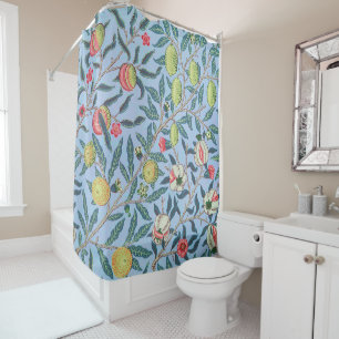 Rideaux De Douche William Morris Motif de fruits à la grenade Pastel