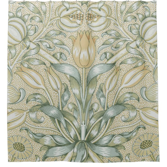Rideaux De Douche William Morris Motif Grenade Antique Lily (Devant)