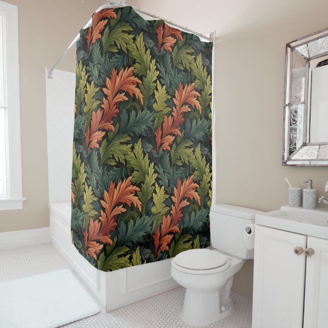 Rideaux De Douche William Morris, motifs complexes, d'inspiration na (En situation)