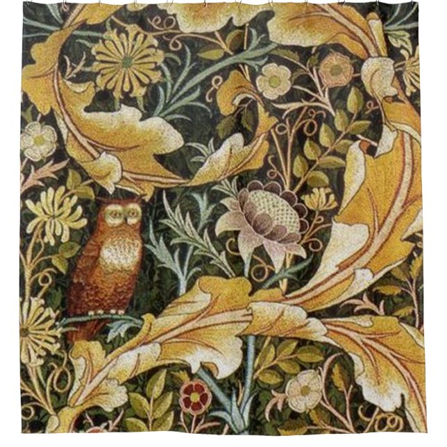Rideaux De Douche William Morris Owl et Acanthus (Devant)