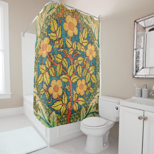 Rideaux De Douche William Morris Rose Wreath : Arts et Métiers class (En situation)