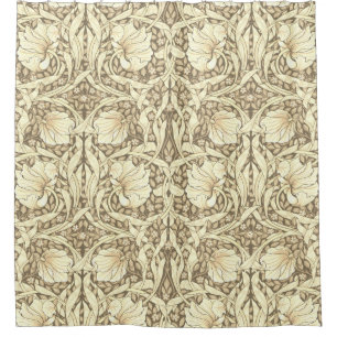 Rideaux De Douche William Morris, sepia pimpernel, Art nouveau