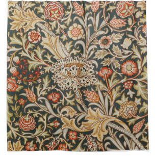 Rideaux De Douche William Morris Trent Garden Flower Classic Botanic