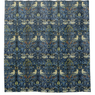 Rideaux De Douche William Morris Vintage Floral Bird