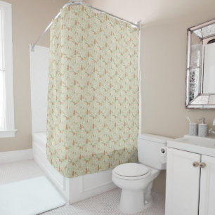 Rideaux De Douche William Morris Vintage Floral Pink Garden Tulip