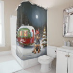 Rideaux De Douche Winter Doberman Caravan Christmas Adventure<br><div class="desc">Laissez-vous tenter par la magie d'une nuit d'hiver enneigée alors qu'une caravane glisse gracieusement à travers le paysage illuminé par la lune. La beauté sereine de la neige scintillante et l'éclat enchanteur de la lune créent une scène captivante, promettant une aventure de Noël inoubliable remplie de chaleur, de joie et...</div>