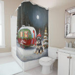 Rideaux De Douche Winter Schnauzer Caravan Christmas Adventure<br><div class="desc">Laissez-vous tenter par la magie d'une nuit d'hiver enneigée alors qu'une caravane glisse gracieusement à travers le paysage illuminé par la lune. La beauté sereine de la neige scintillante et l'éclat enchanteur de la lune créent une scène captivante, promettant une aventure de Noël inoubliable remplie de chaleur, de joie et...</div>
