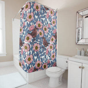 Rideaux De Douche Wrens en rose