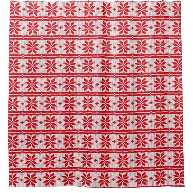 Rideaux De Douche Xmas knitting seamless (Devant)