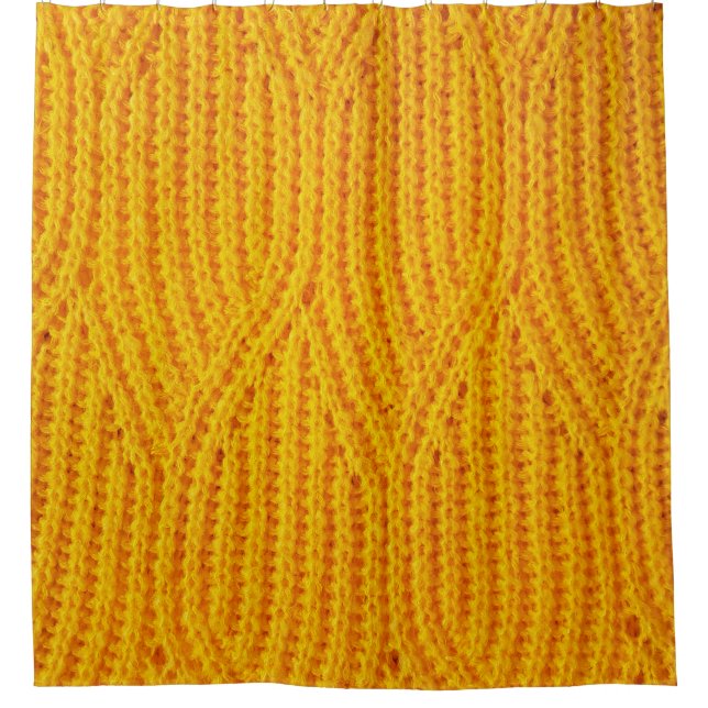 Rideaux De Douche Yellow knitted surface textile material background (Devant)