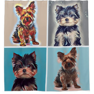 Rideaux De Douche Yorkie Yorkshire Dog