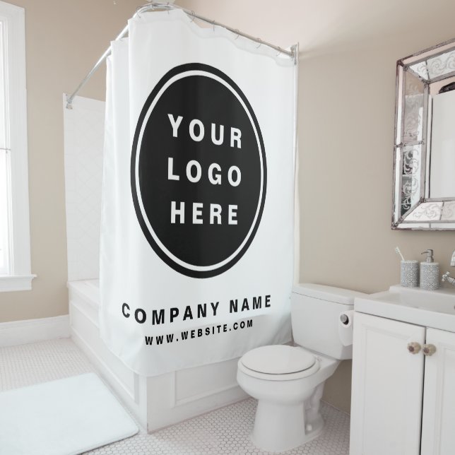Rideaux De Douche Your Business Logo Promoteur Business Company (En situation)