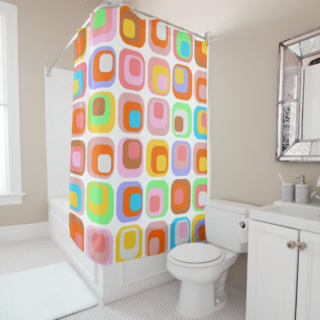 Rideaux De Douche zappwaits retro (En situation)