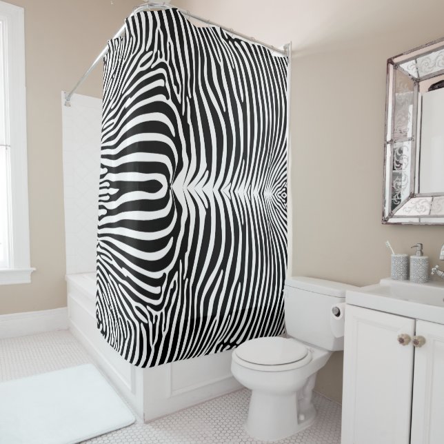 Rideaux De Douche Zebra Animalprint (En situation)