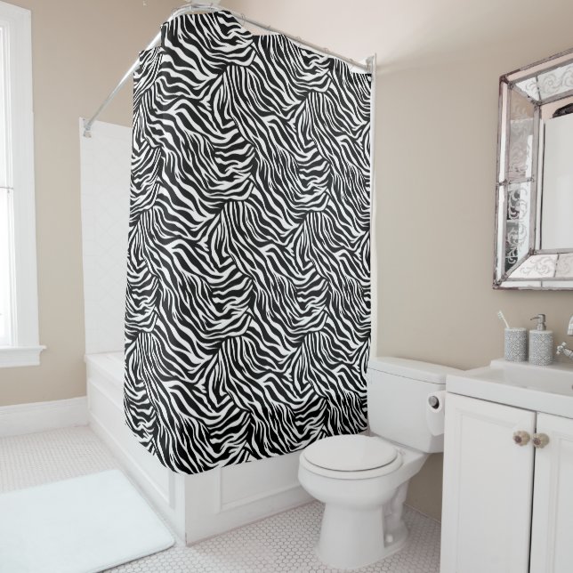 Rideaux De Douche Zebra Poster de animal (En situation)