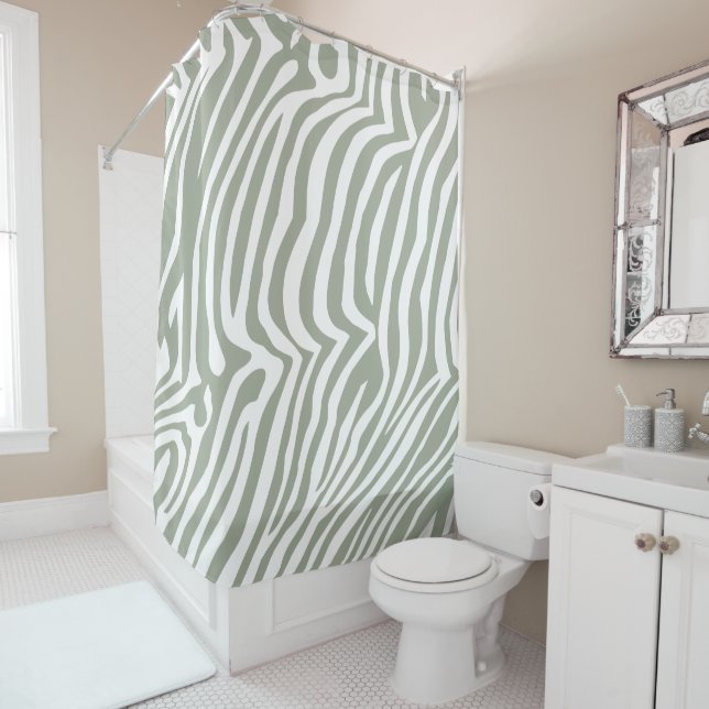 Rideaux De Douche Zebra skin motif (En situation)