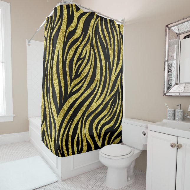 Rideaux De Douche Zebra Stripes (En situation)